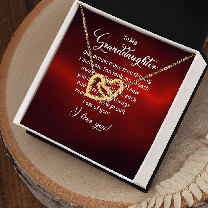 To My Granddaughter | A Tale of Everlasting Love - Interlocking Hearts Necklace