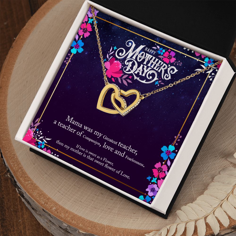 Happy Mother's Day | Sweet Flower of Love - Interlocking Hearts Necklace