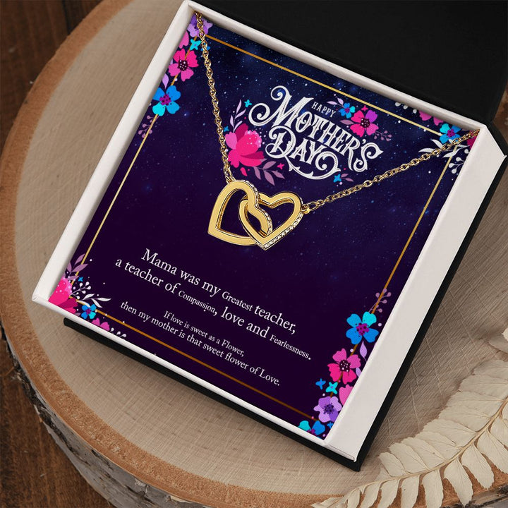 Happy Mother's Day | Sweet Flower of Love - Interlocking Hearts Necklace