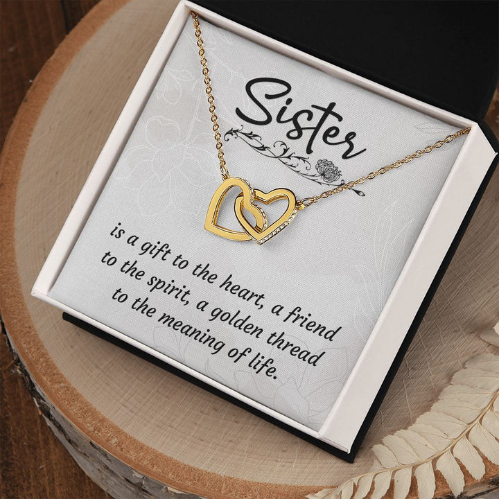 To My Sister  | The one who knows me best - Interlocking Hearts Necklace