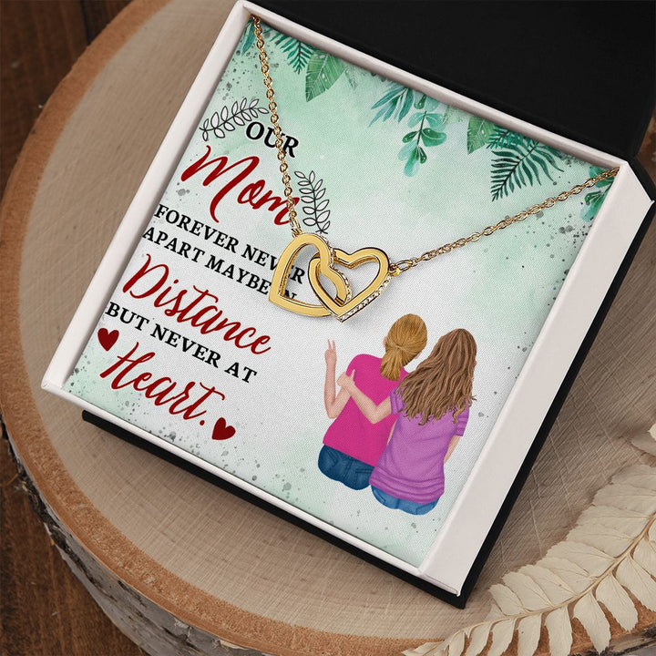 To Our Mom | A Note of Love for Mom - Interlocking Hearts Necklace