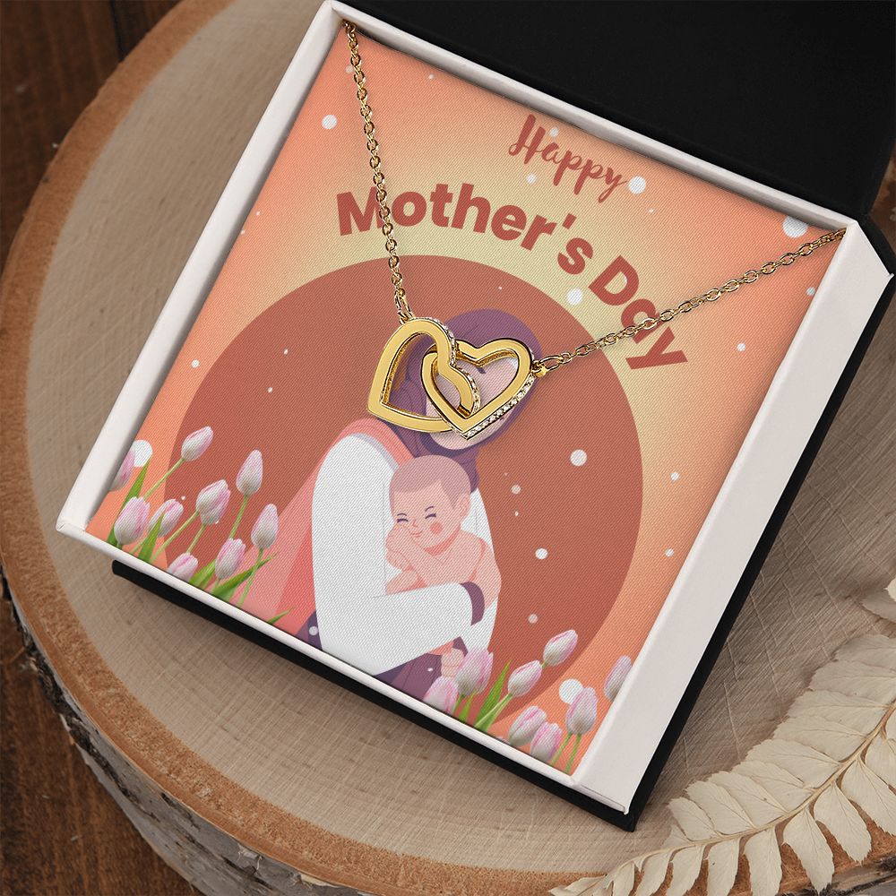 Happy Mother's Day | For the Mom Who Deserves the World - Interlocking Hearts Necklace