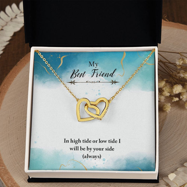 To My Best Friend | Always by your side - Interlocking Hearts Necklace