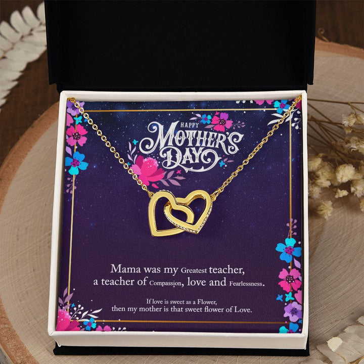 Happy Mother's Day | Sweet Flower of Love - Interlocking Hearts Necklace