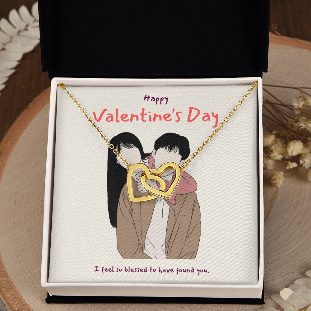 Happy Valentine's Day | You Are My Everything - Interlocking Hearts Necklace