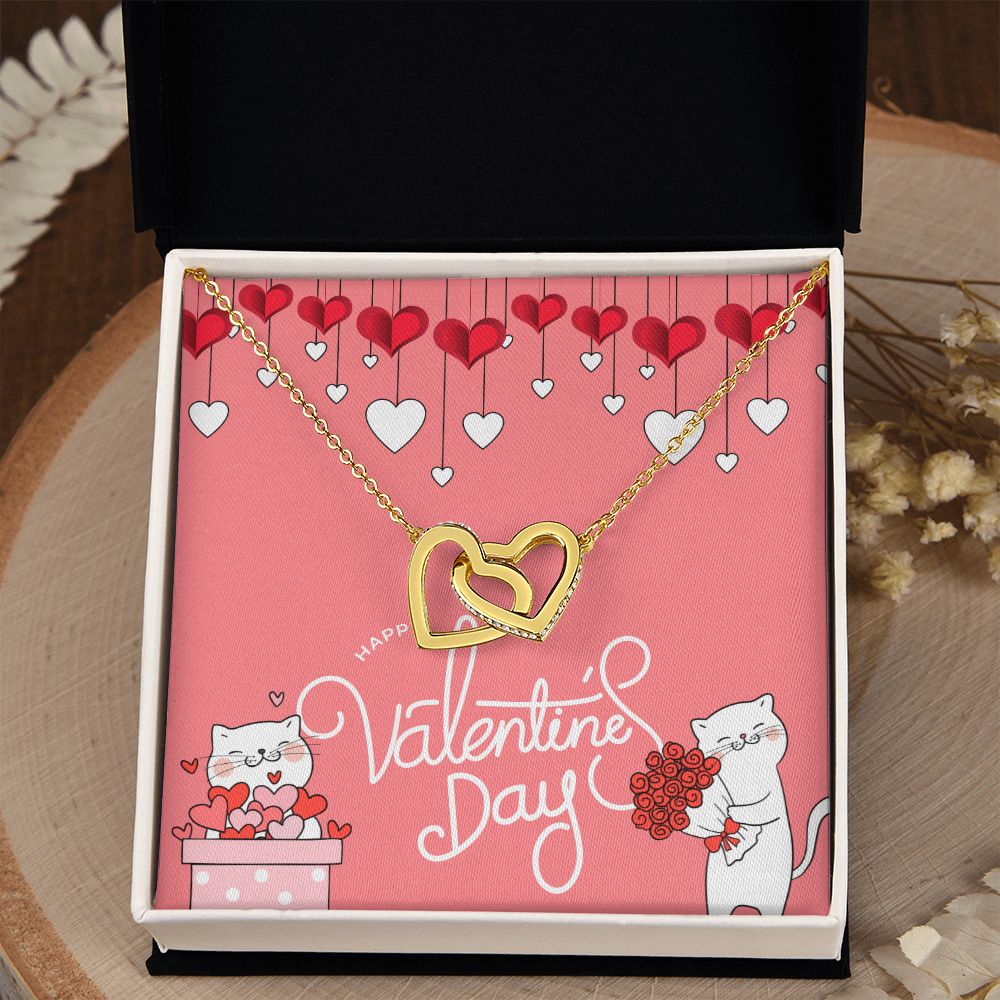 Happy Valentine's Day | My Love for You is Timeless - Interlocking Hearts Necklace