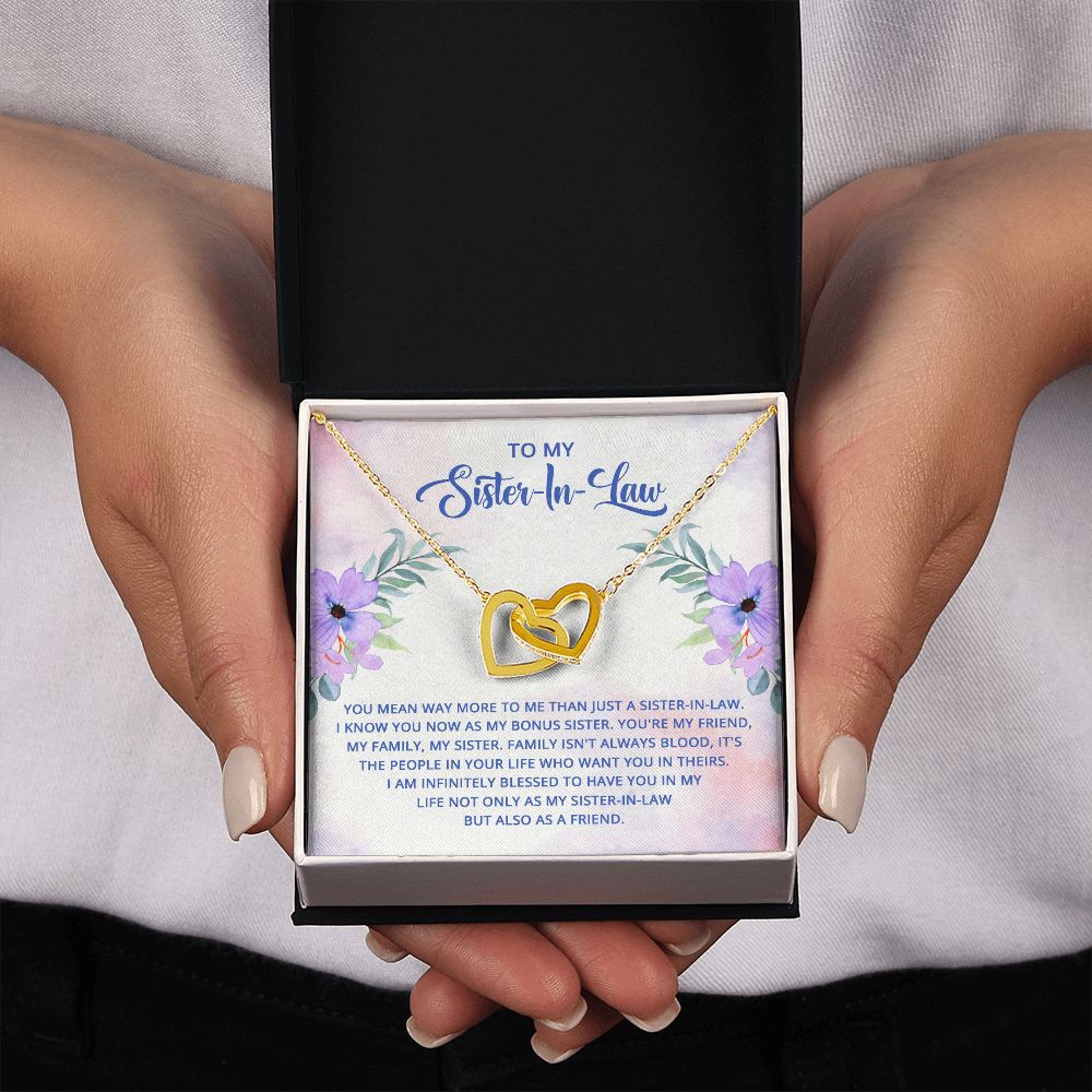 To My Sister-In-Law | A Sisterly Love - Interlocking Hearts Necklace