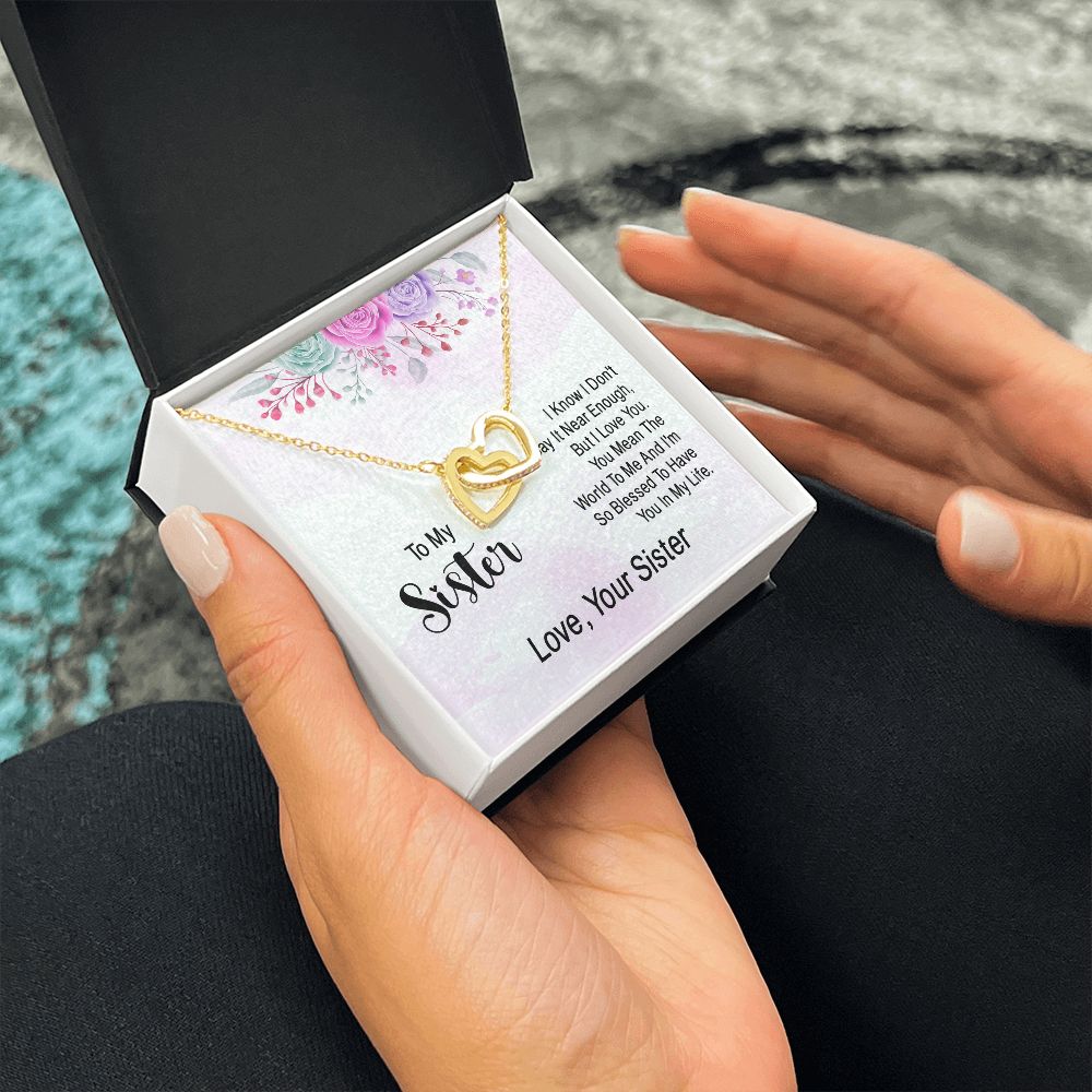 To My Sister | Expressing Gratitude to a Loved One - Interlocking Hearts Necklace