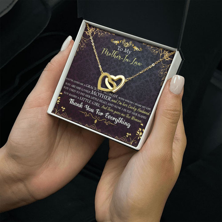 To My Mother-in-Law | You Make Our Family Complete - Interlocking Hearts Necklace