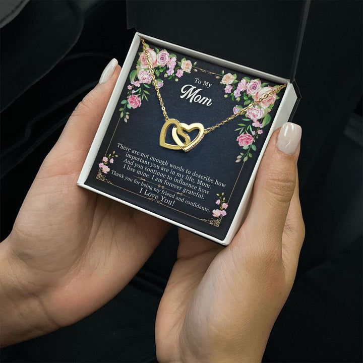 To My Mom | Thanks for Being the Best Mom - Interlocking Hearts Necklace