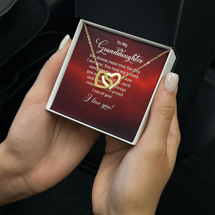 To My Granddaughter | A Tale of Everlasting Love - Interlocking Hearts Necklace