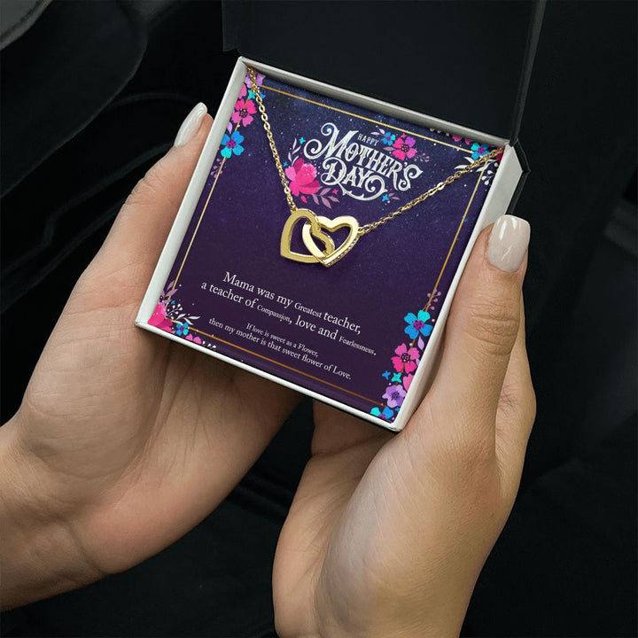 Happy Mother's Day | Sweet Flower of Love - Interlocking Hearts Necklace