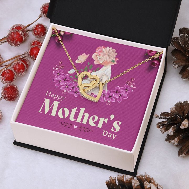 Happy Mother's Day | World's Best Expectant Mom - Interlocking Hearts Necklace