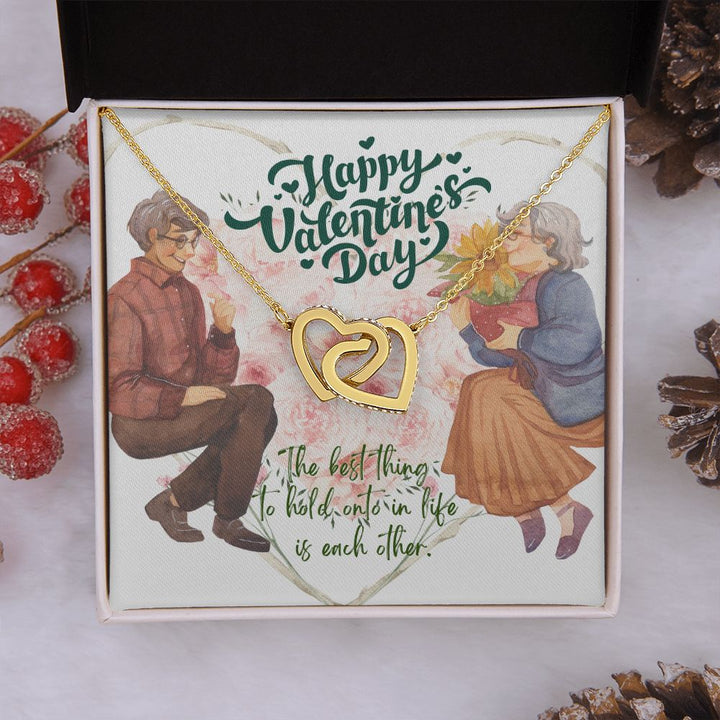 Valentine's Day | The Best Thing To Hold onto in Life is each other -  Interlocking Hearts Necklace