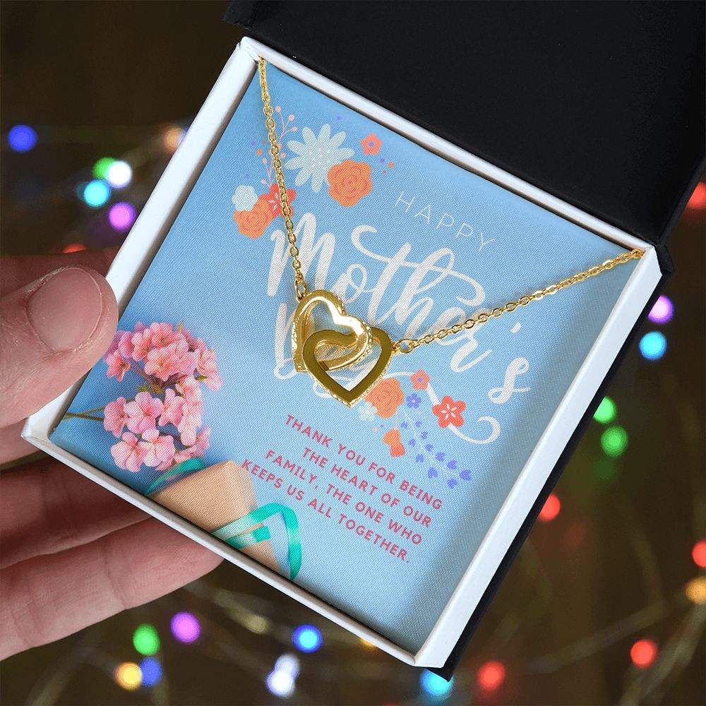 Happy Mother's Day | The one who keeps us all together - Interlocking Hearts Necklace