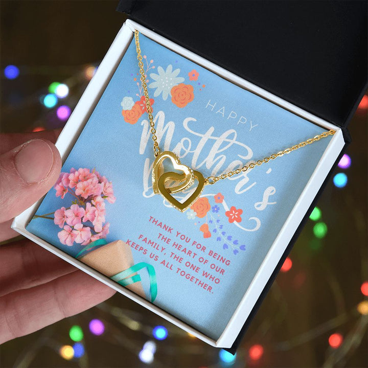 Happy Mother's Day | The one who keeps us all together - Interlocking Hearts Necklace