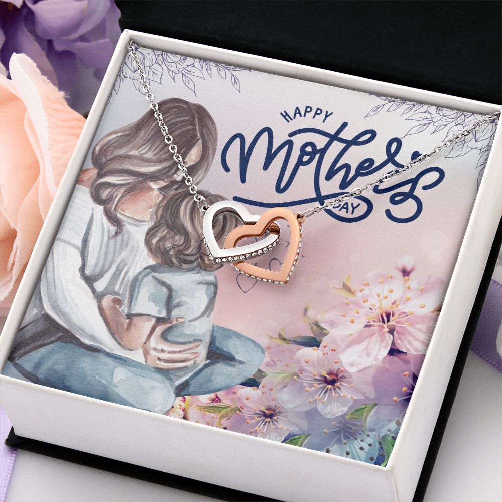 Happy Mother's Day | The best mother ever - Interlocking Hearts Necklace