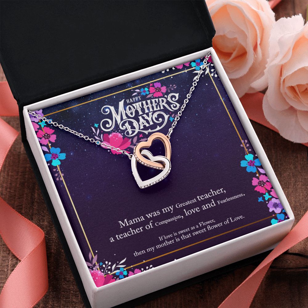 Happy Mother's Day | Sweet Flower of Love - Interlocking Hearts Necklace