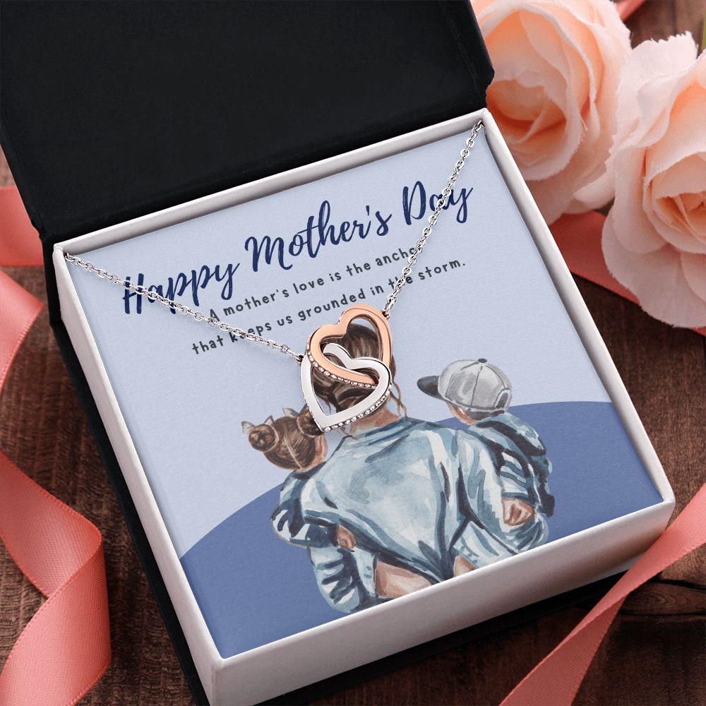 Happy Mother's Day | Mother's love keep us grounded in the storm - Interlocking Hearts Necklace