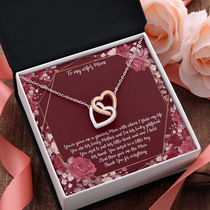 To My Mother-in-Law | Thank you, second mom - Interlocking Hearts Necklace