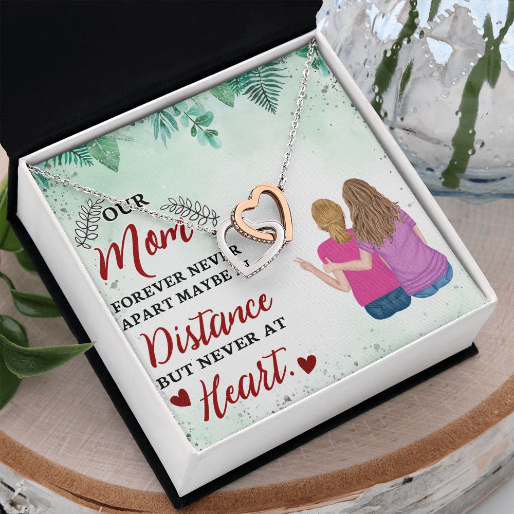 To Our Mom | A Note of Love for Mom - Interlocking Hearts Necklace