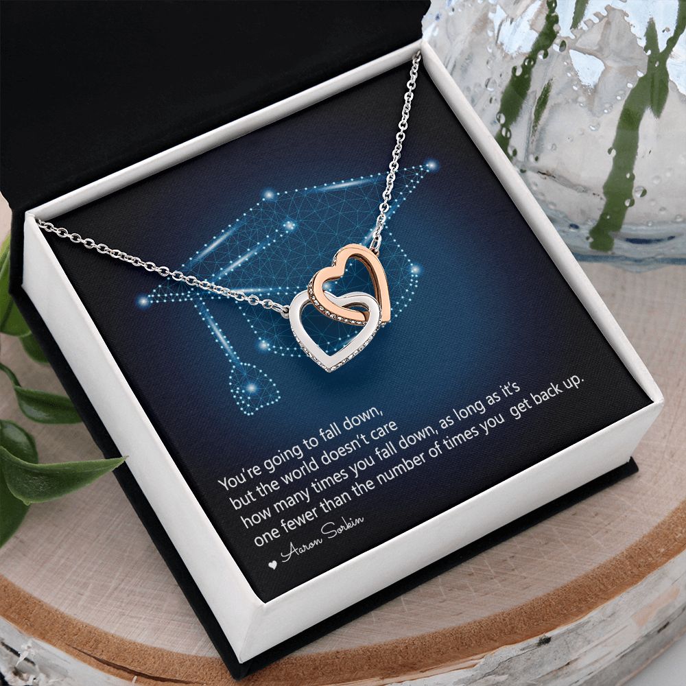 Happy Graduation | Dreams Do Come True - Interlocking Hearts Necklace