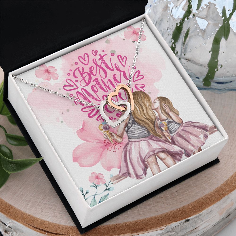 Happy Mother's Day | The Best Mother | Interlocking Hearts Necklace