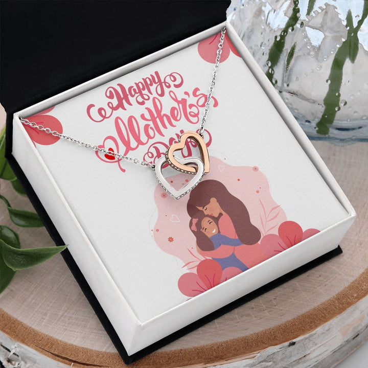 Happy Mother's Day | Thanks for always being my rock - Interlocking Hearts Necklace