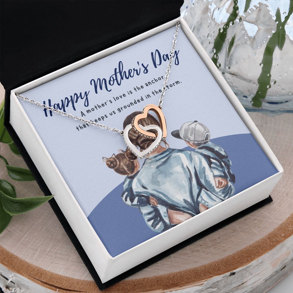 Happy Mother's Day | Mother's love keep us grounded in the storm - Interlocking Hearts Necklace