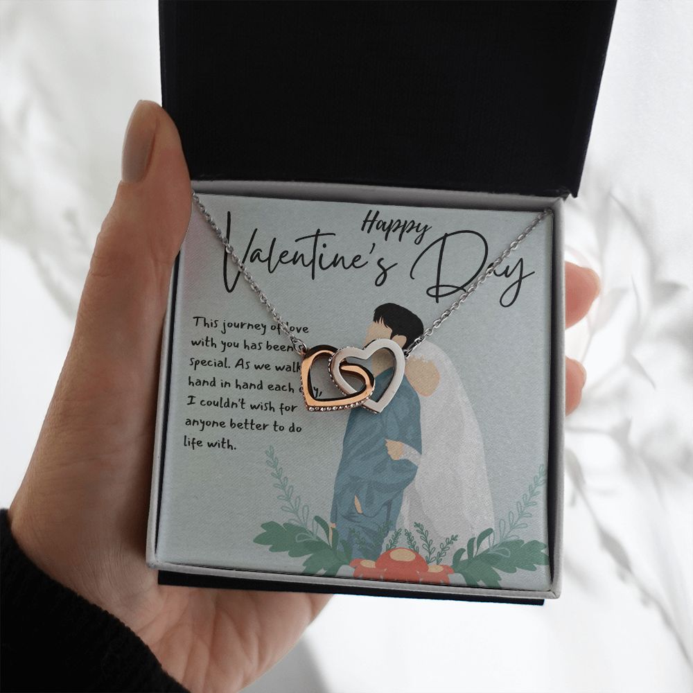 Happy Valentine's Day | A Love Worth Fighting For - Interlocking Hearts Necklace