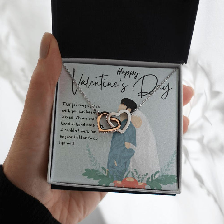 Happy Valentine's Day | A Love Worth Fighting For - Interlocking Hearts Necklace