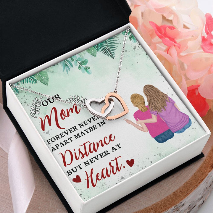 To Our Mom | A Note of Love for Mom - Interlocking Hearts Necklace