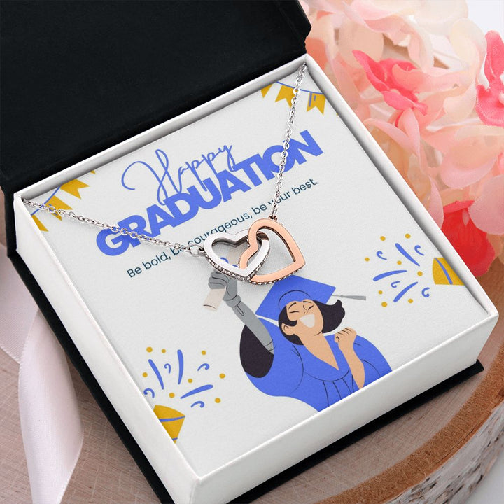 Happy Graduation | Your hard work has paid off - Interlocking Hearts Necklace