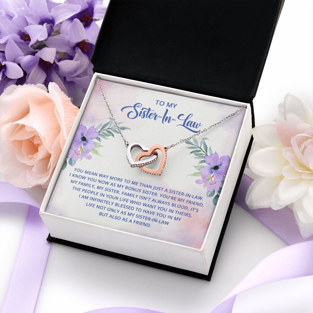 To My Sister-In-Law | A Sisterly Love - Interlocking Hearts Necklace