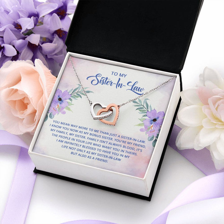 To My Sister-In-Law | A Sisterly Love - Interlocking Hearts Necklace