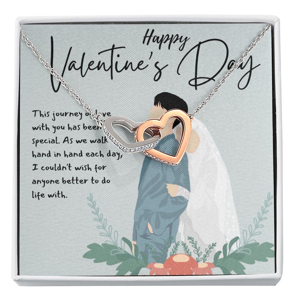 Happy Valentine's Day | A Love Worth Fighting For - Interlocking Hearts Necklace