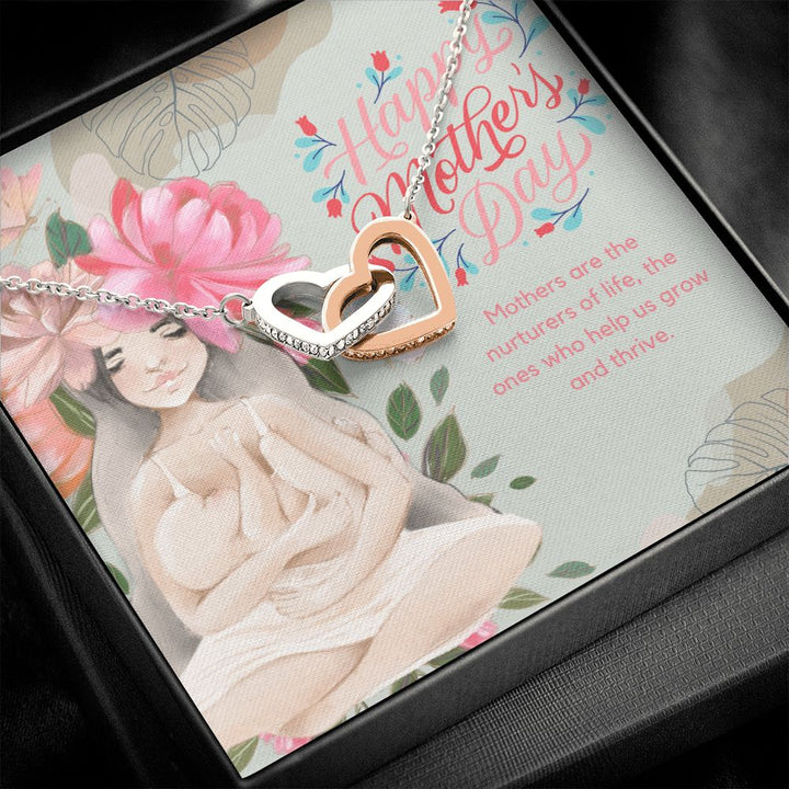 Happy Mother's Day | Mothers, The ones who help us grow and thrive - Interlocking Hearts Necklace