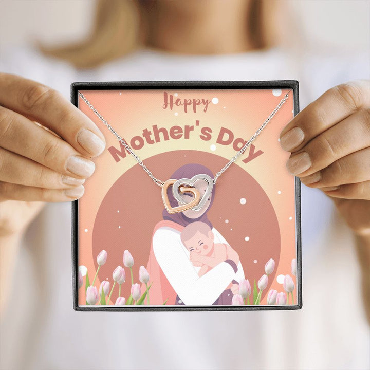 Happy Mother's Day | For the Mom Who Deserves the World - Interlocking Hearts Necklace