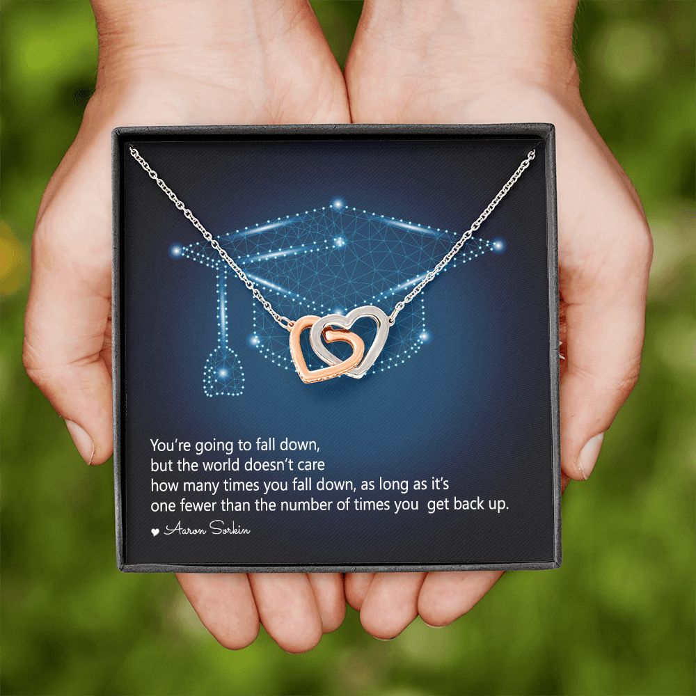 Happy Graduation | Dreams Do Come True - Interlocking Hearts Necklace
