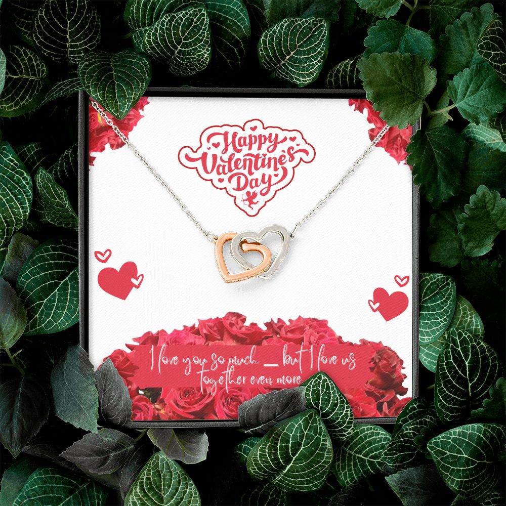 Happy Valentine's Day | I Love Us - Interlocking Hearts Necklace