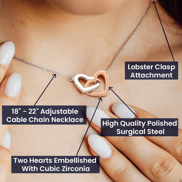To My Sister | To my sister, my soulmate - Interlocking Hearts Necklace