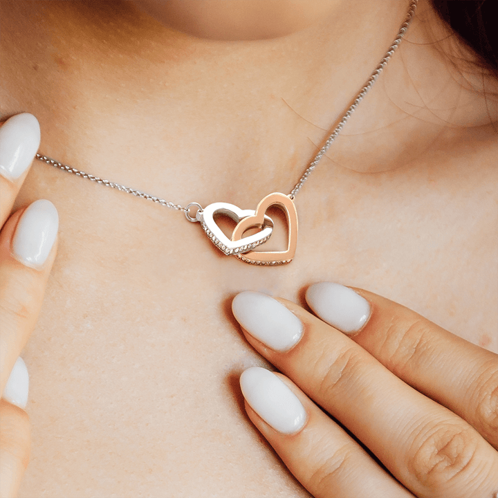 To My Sister | Why My Sister Makes Me Smile - Interlocking Hearts Necklace