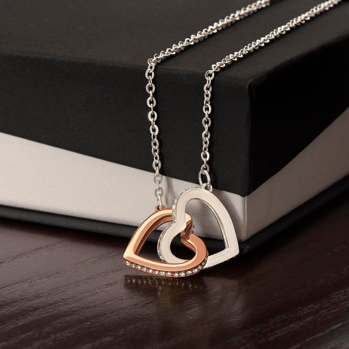 Happy Graduation | Hats Off to You - Interlocking Hearts Necklace