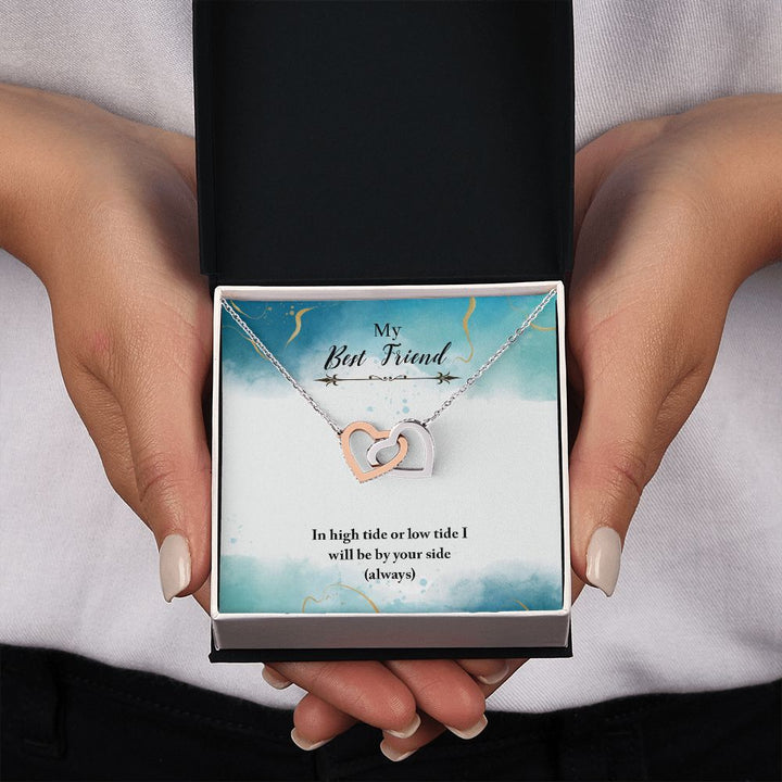 To My Best Friend | Always by your side - Interlocking Hearts Necklace