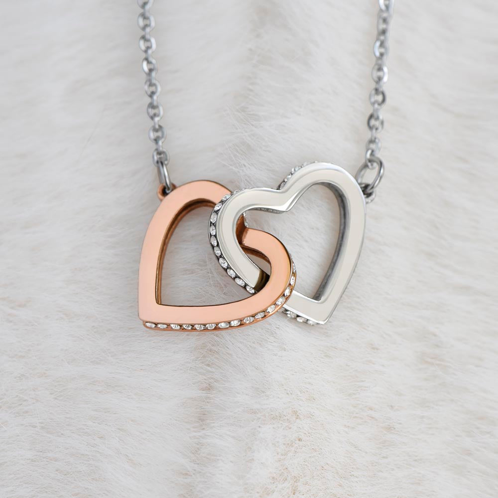 To My Sister | For my sister, the light of my life, on her birthday - Interlocking Hearts Necklace