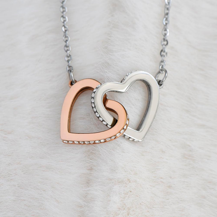 To My Sister | For my sister, the light of my life, on her birthday - Interlocking Hearts Necklace
