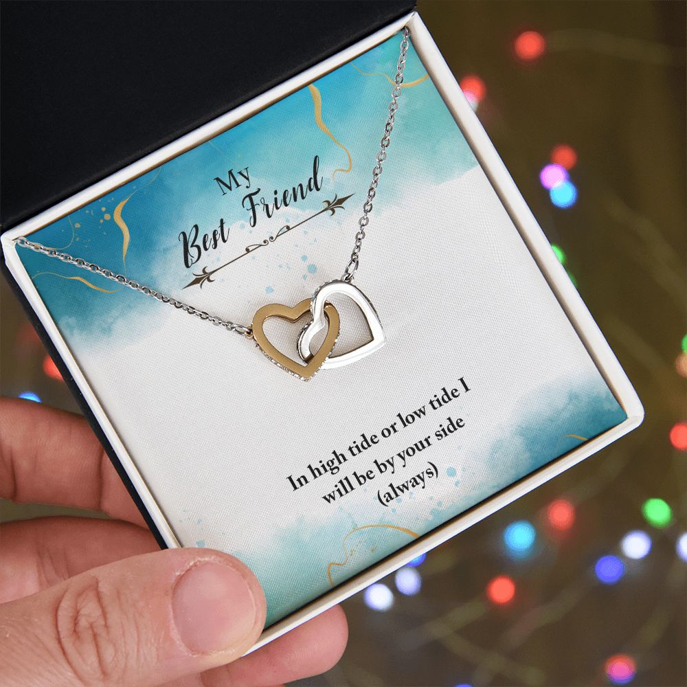 To My Best Friend | Always by your side - Interlocking Hearts Necklace