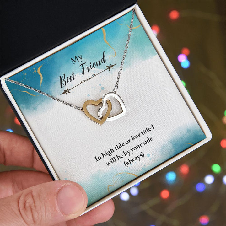 To My Best Friend | Always by your side - Interlocking Hearts Necklace