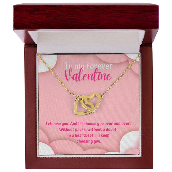 Valentine's Day | To My Forever Valentine - Interlocking Hearts Necklace