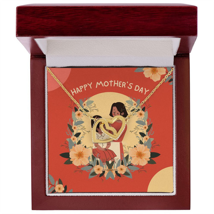 Happy Mother's Day | Supportive Mom Ever - Interlocking Hearts Necklace
